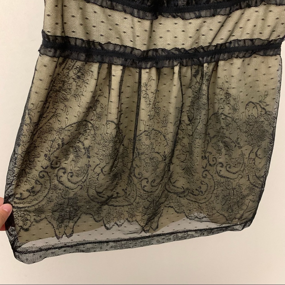 Torrid Black Lace Overlay Babydoll Tank Top - Picture 3 of 7